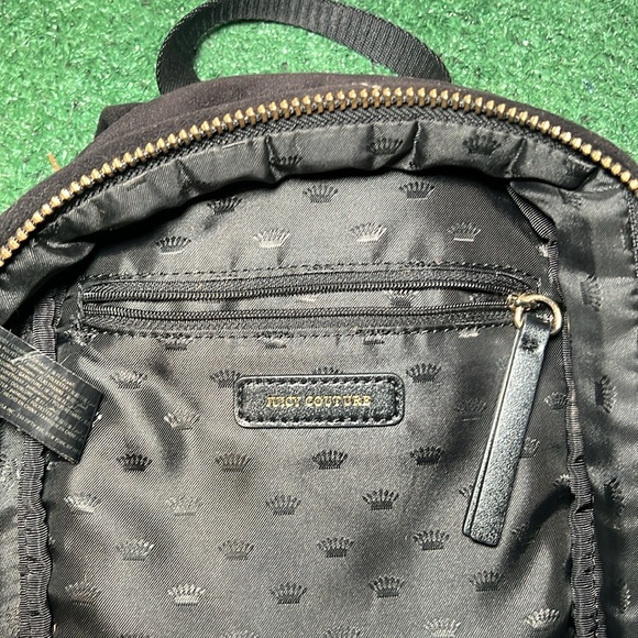 Juicy Couture Mini Backpack - Black Velour - Y2K - Picture 5 of 7